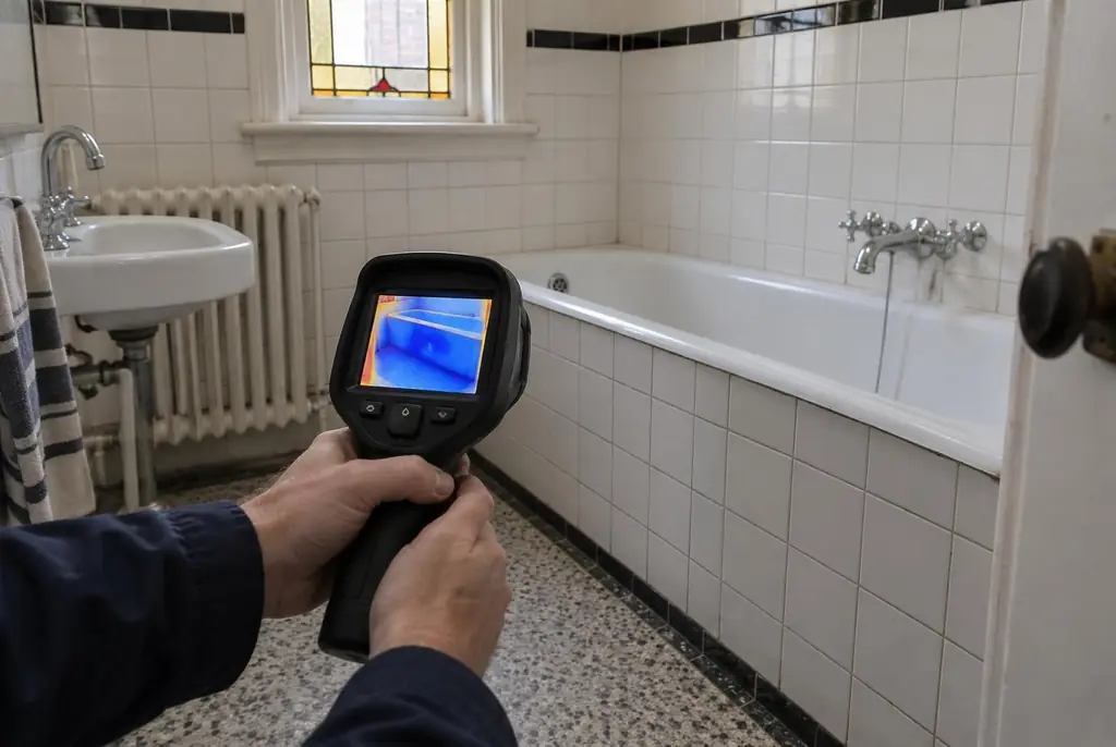 Lekdetectie Hoenderloo – onderzoek in een badkamer van een oudere woning